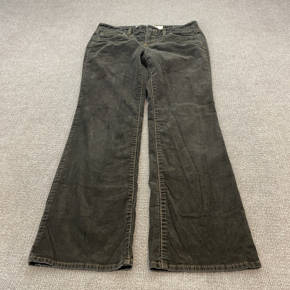 Ann Taylor Loft Pants Womens 6P Green Corduroy Slim Boot Stretch Workwear